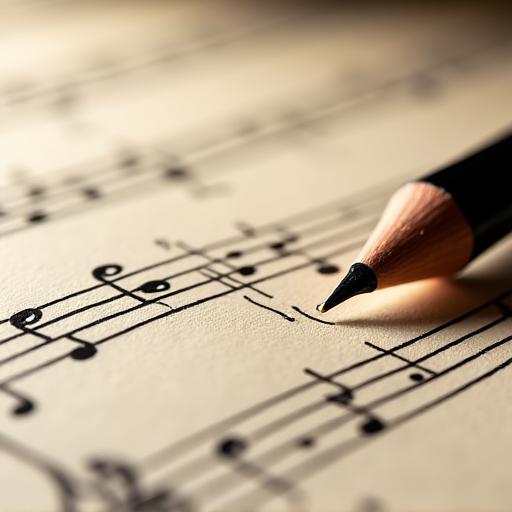 Primer plano de una partitura musical con anotaciones para un arreglo de jazz.